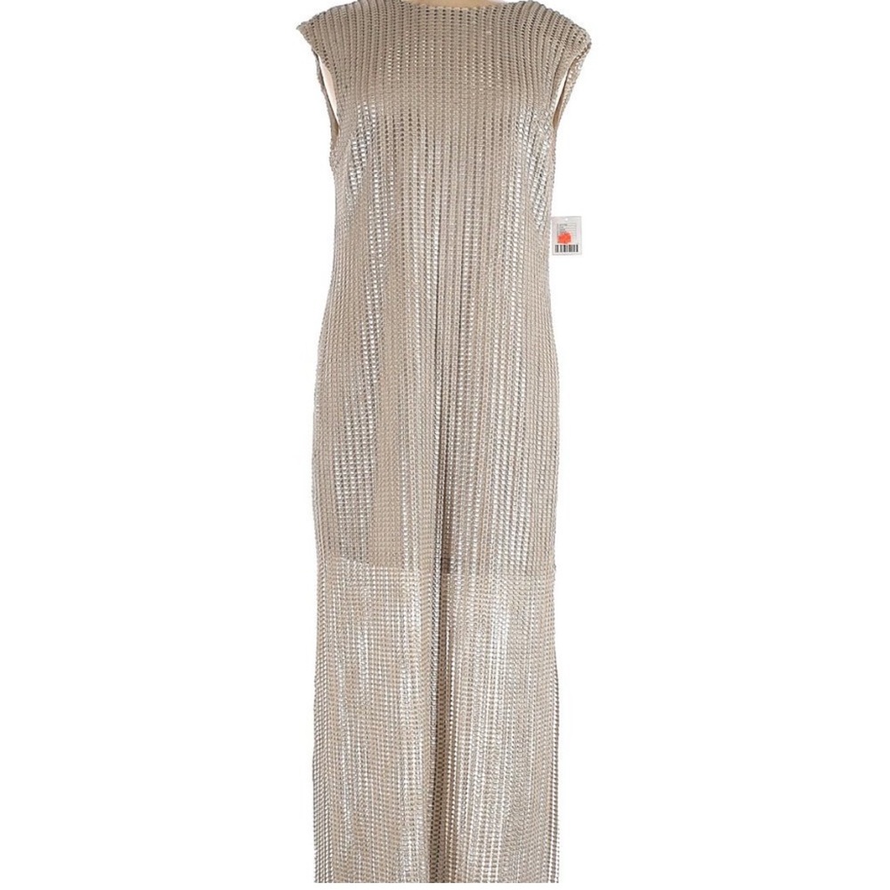 NWT Silence + Noise Metallic Maxi Dress M